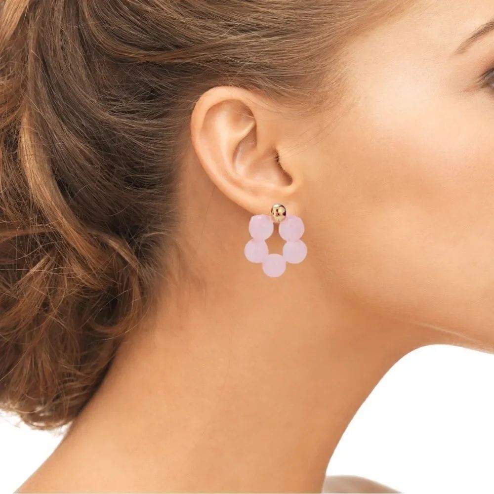 šøCutieāPinkāāGlassĀ Hoops - Picture 6 of 6